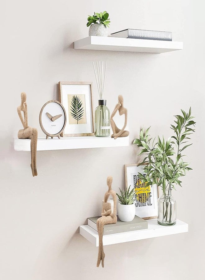 Prettidecor مجموعة من 3 تماثيل مفكر مصنوعة من الراتنج والحجر الرملي، ديكور مكتبي عصري مجرد من الراتنج، مناسبة لوضعها على الرف أو الطاولة أو المكتب أو غرفة المعيشة أو المكتب أو غرفة النوم (كبيرة). - Image 5
